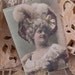 D7/8 2 Vintage Romantic Hand-Colored Postcards - Perfect for Altered Art