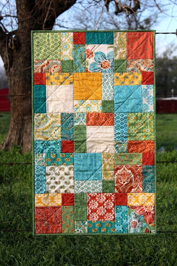 Table Runner Quilt in Prayer Flag by April Cornell for Moda