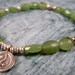 Mala, Yoga Bracelet, Meditation, Natural Jade, Green, Yin Yang Charm, Chakra, Meditation