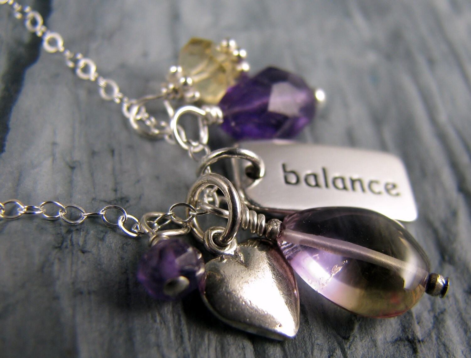Yoga jewelry balance sterling silver charm necklace by GardenofOhm
