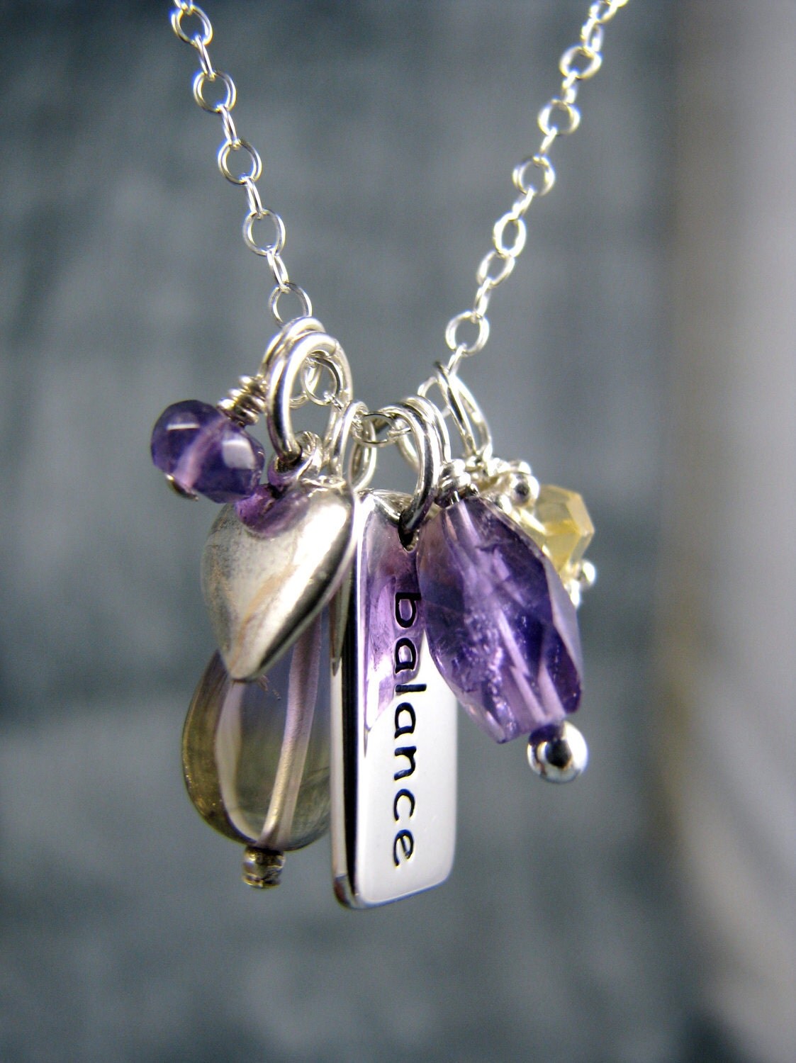 Yoga jewelry balance sterling silver charm necklace by GardenofOhm