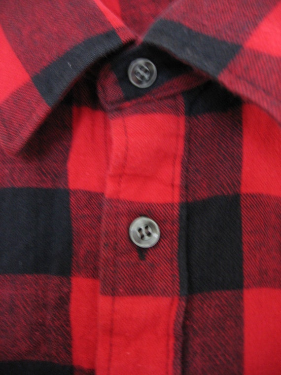 vintage LUMBERJACK SHIRT red and black check MENs long-sleeved