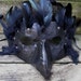 Raven masquerade mask with black feathers, Midnight