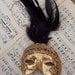 Venetian, gold mask ornament