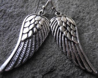 Large Guardian Angel Wing Earrings