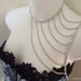 Silver Aluminum Shoulder Harness Necklace, Body Harness, Body Chain Overlay (Made to order)
