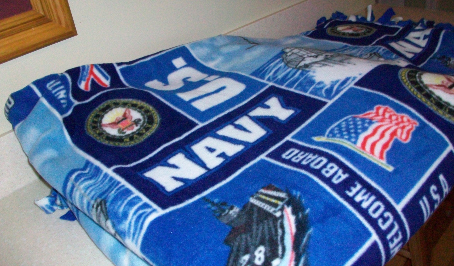 Military Theme TieBlanketsFREE EMBROIDERED PERSONALIZATION