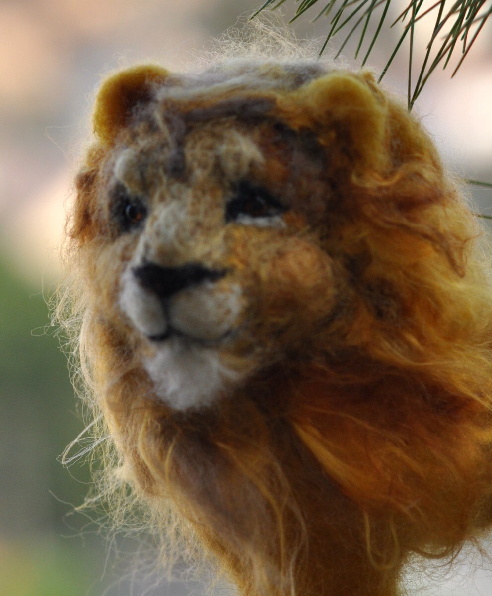 Needle felted LionWaldorf inspiredKing of by darialvovsky