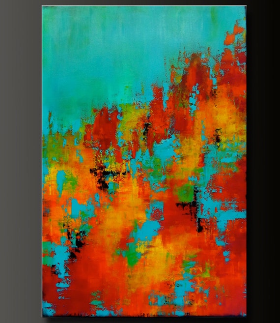 Carousel 8 24 x 36 Abstract Acrylic Painting Highly