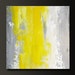Spring Blossom - 16 x 16 - Abstract Acrylic Painting on Canvas - Contemporary Wall Art - Yellow Grey