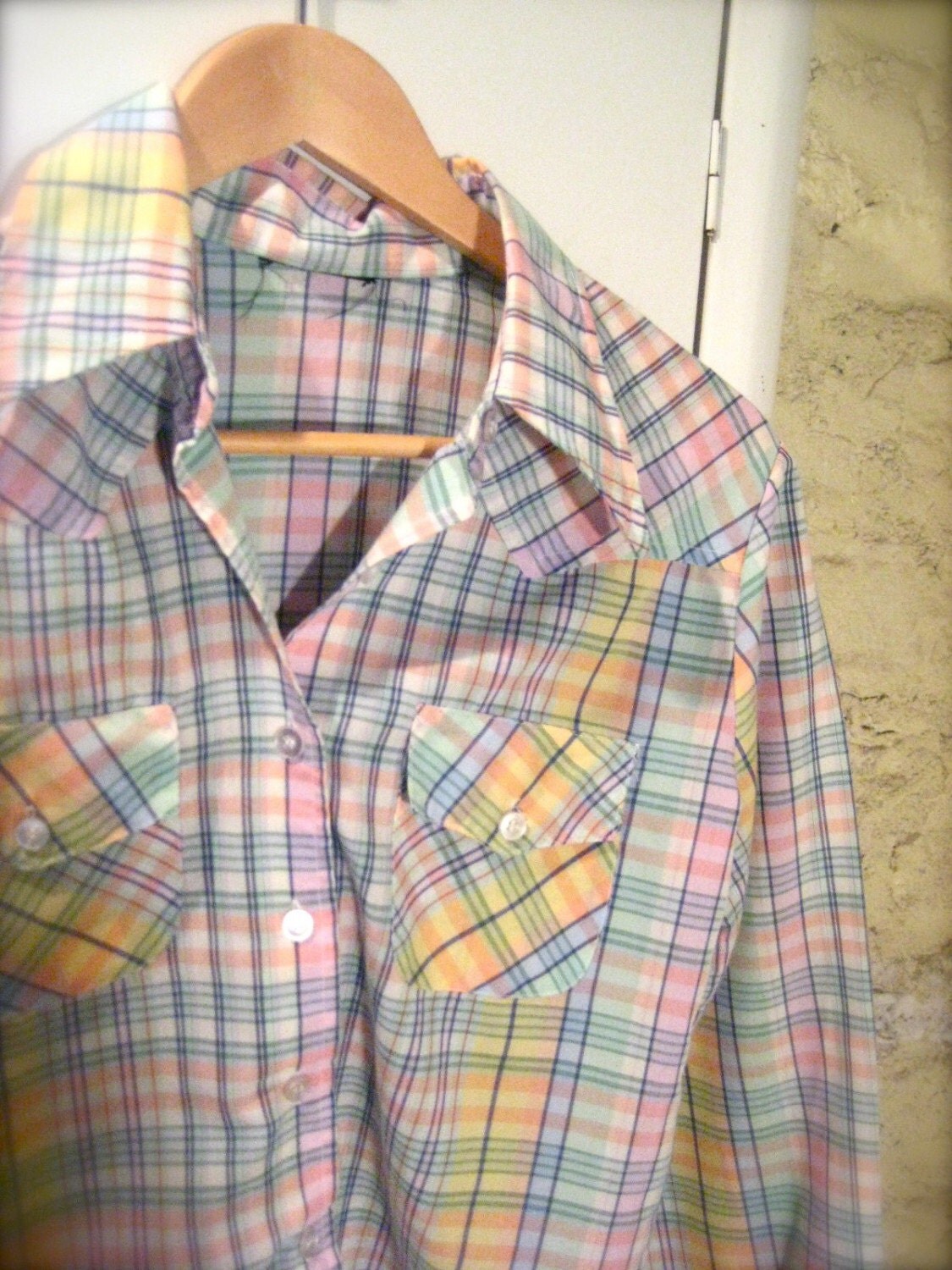 mens pastel plaid shirt