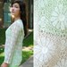 1960s Sheer Lace Hoodie Jacket - Cruise Wear - Beach Cover - Cream - Small