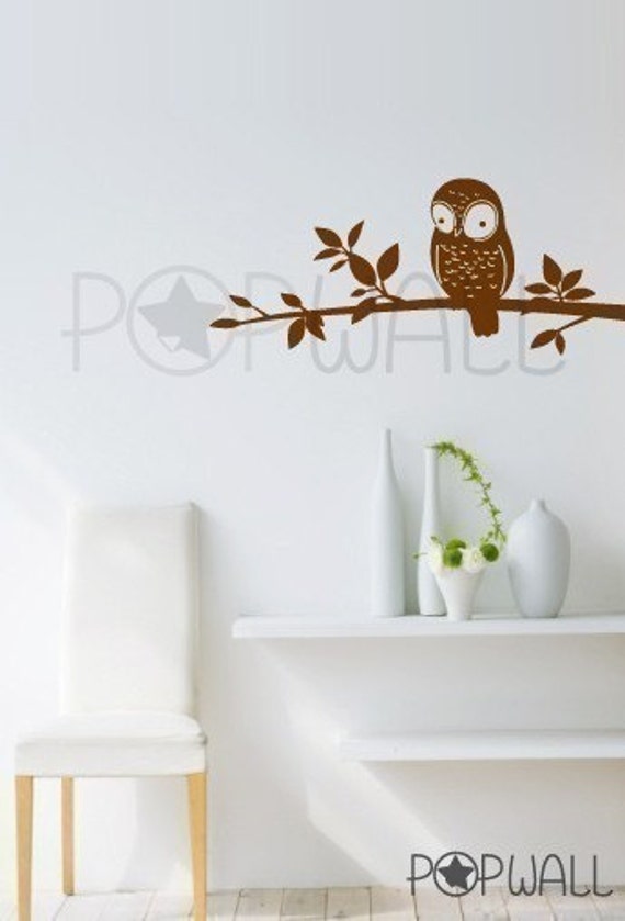 Items similar to Removable Vinyl Wall Sticker wall Decal Owl on