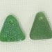 Genuine Green Sea Glass from Puerto Rico Earring Pair