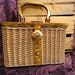 Reserved for DollieCs Vintage Lucite and Wicker Purse, Princess Charming by Atlas of Hollywood, CA: Princess Charming