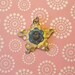 Antiqued Cream Star Polymer Clay Pendant