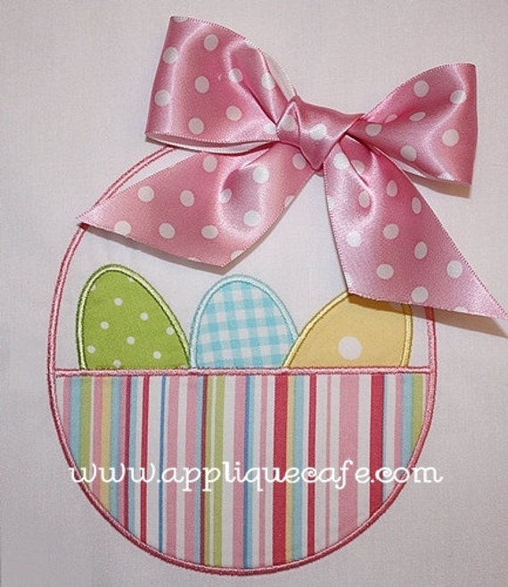 96 Easter Basket Machine Embroidery Applique Design