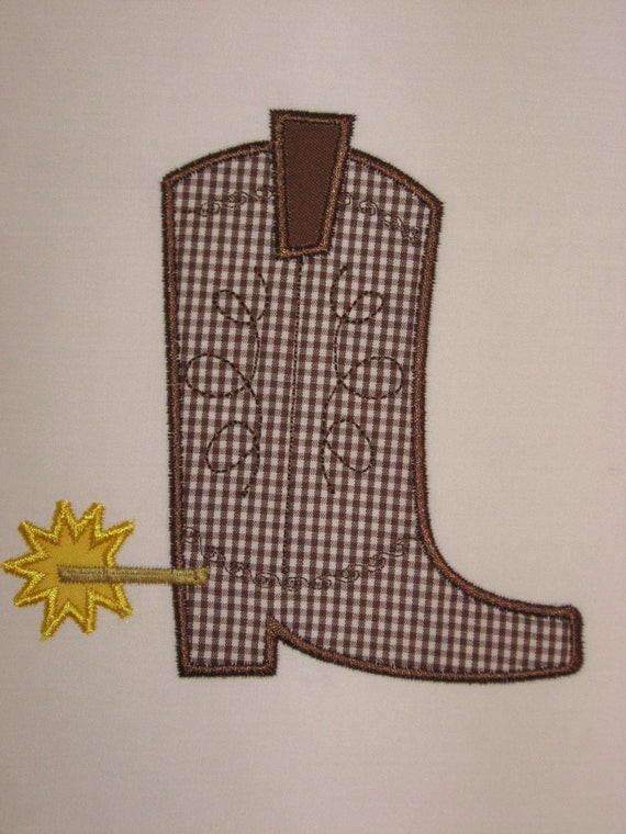 Items similar to Cowboy Boot Machine Embroidery Applique Design on Etsy