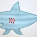 107 Shark Machine Embroidery Applique Design