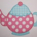 053 Teapot Machine Embroidery Applique Design