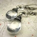 Mystic Clear Quartz Earrings Sterling Silver Wire Wrap Gray Oxidized Antique Finish