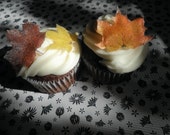 10 Edible Fall Leaves - Cake & Cupcake toppers - Food Accessories Il_170x135
