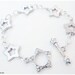 Silver Star Bracelet with Rhinestone Toggle Clasp