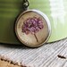 Pink Flower Necklace Botanical Jewelry Spirea Plant Pressed Flowers Resin Antique Brass Chain