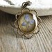 Pressed Hydrangea Necklace Flower Botanical Jewelry Preserved Plant Nature Inspired Mini Bezel Resin Pendant