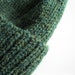 Mens green stocking cap, hand knit, seamans watch cap