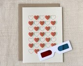 Anniversary / Love Card - 3D Hearts Anniversary / Love Card - 3D Hearts