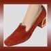 Vintage 1970s Rust Suede Shoes // Rosina Ferragamo Schiavone 10 1/2
