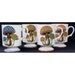 Vintage 1960s Psychedelic Mushroom Mug // Ceramic Mug Made in Japan // Set of 4