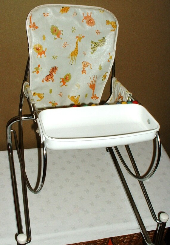 Vintage Metal Frame Toddler Bouncing Chair Seat Teeter Babe