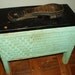 Vintage Wood Wicker Shoe Shine Box Kit RARE Find