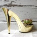 glam gold stiletto succulent planter, repurposed