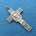 Antique French Holy Face Of Jesus Shroud Of Turin Cross Signed Penin SS493
