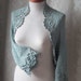 Knit/crochet pattern, Ice blue shrug, PDF