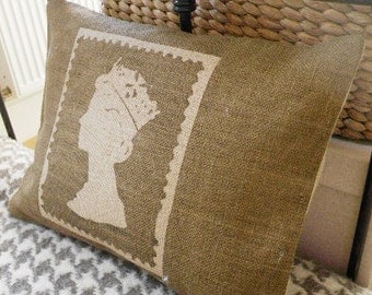 hand printed limited edition commemorative British diamond jubilee cushion