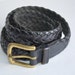 Vintage Black weave leather Wilsons Belt
