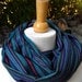 Hand woven Egyptian cotton scarf striped multi-colored