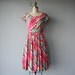 1950s dress / 50s dress / Carnival Striped dress - size XS , small
