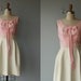 1960s dress / 60s dress / Strawberries n' Cream party dress - size small