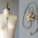 bolo tie / 1940s necklace / 40s bolo tie necklace / Rose Thistle lariat