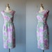 50s dress / 1950s cocktail dress / silk dress / 1950s dress / floral print wiggle dress / party dress - size medium