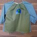 Toddler's long sleeve waterproof art smock, age 1 to 2, Dino