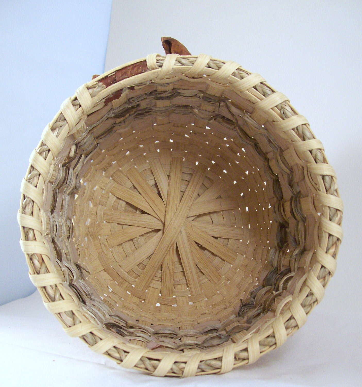 Decorative Birch Bark Basket Handmade Hand Woven by VeronicaS