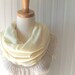 Pale Yellow Infinity Scarf - Ruffled Jersey Cotton