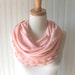 Fresh Peach Infinity Scarf - Cotton Jersey Ruffled Loop Cowl