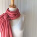 Antique Rose Jersey Scarf - Cotton Jersey Dark Salmon Scarf - Fall and Winter Fashion